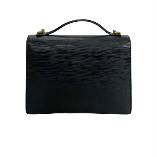 LOUIS VUITTON Shoulder Bag Epi Leather black Epi Monceau