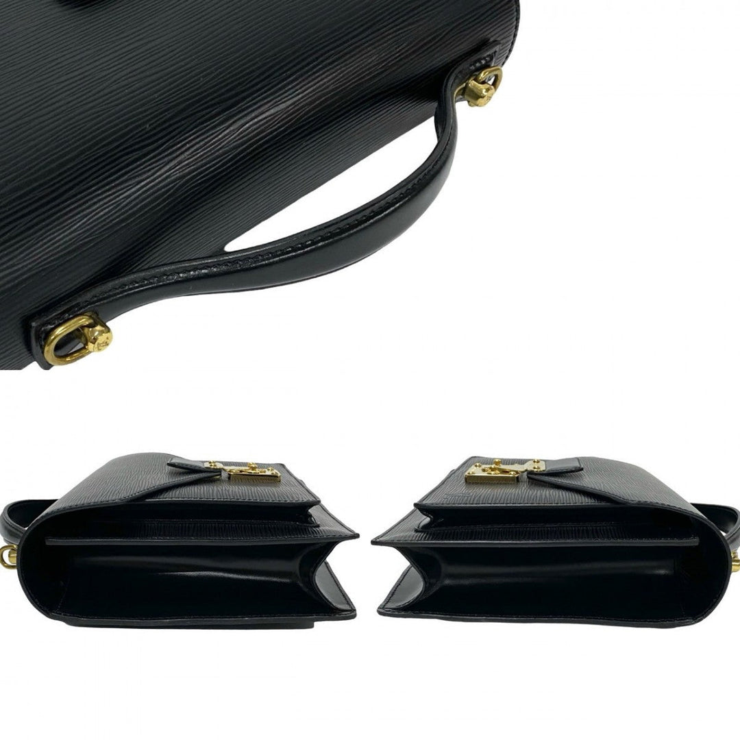 LOUIS VUITTON Shoulder Bag Epi Leather black Epi Monceau