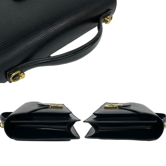 LOUIS VUITTON Shoulder Bag Epi Leather black Epi Monceau
