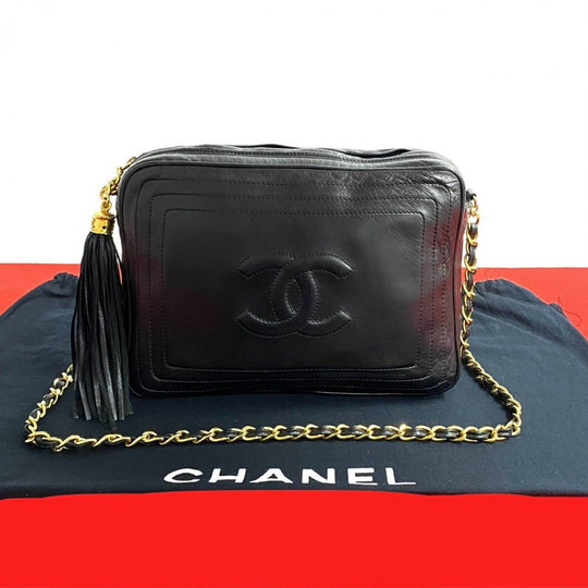 CHANEL Shoulder Bag lambskin black