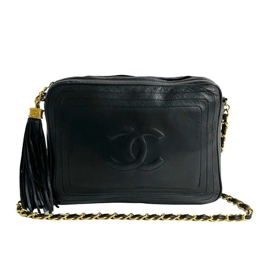 CHANEL Shoulder Bag lambskin black