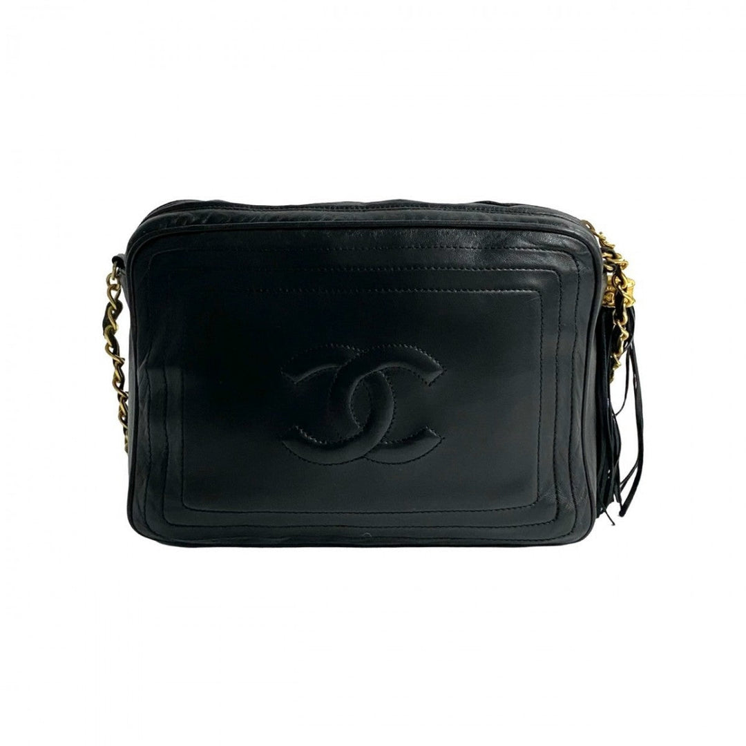 CHANEL Shoulder Bag lambskin black