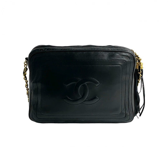 CHANEL Shoulder Bag lambskin black