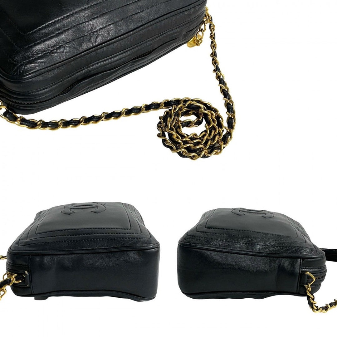 CHANEL Shoulder Bag lambskin black
