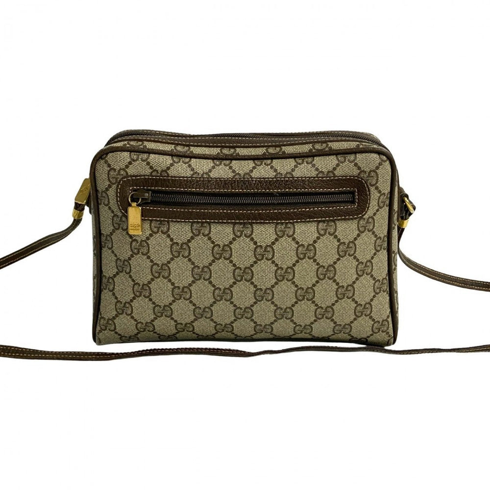 GUCCI Shoulder Bag leather Brown Old Gucci