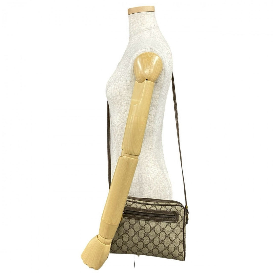 GUCCI Shoulder Bag leather Brown Old Gucci