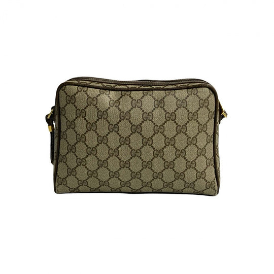GUCCI Shoulder Bag leather Brown Old Gucci