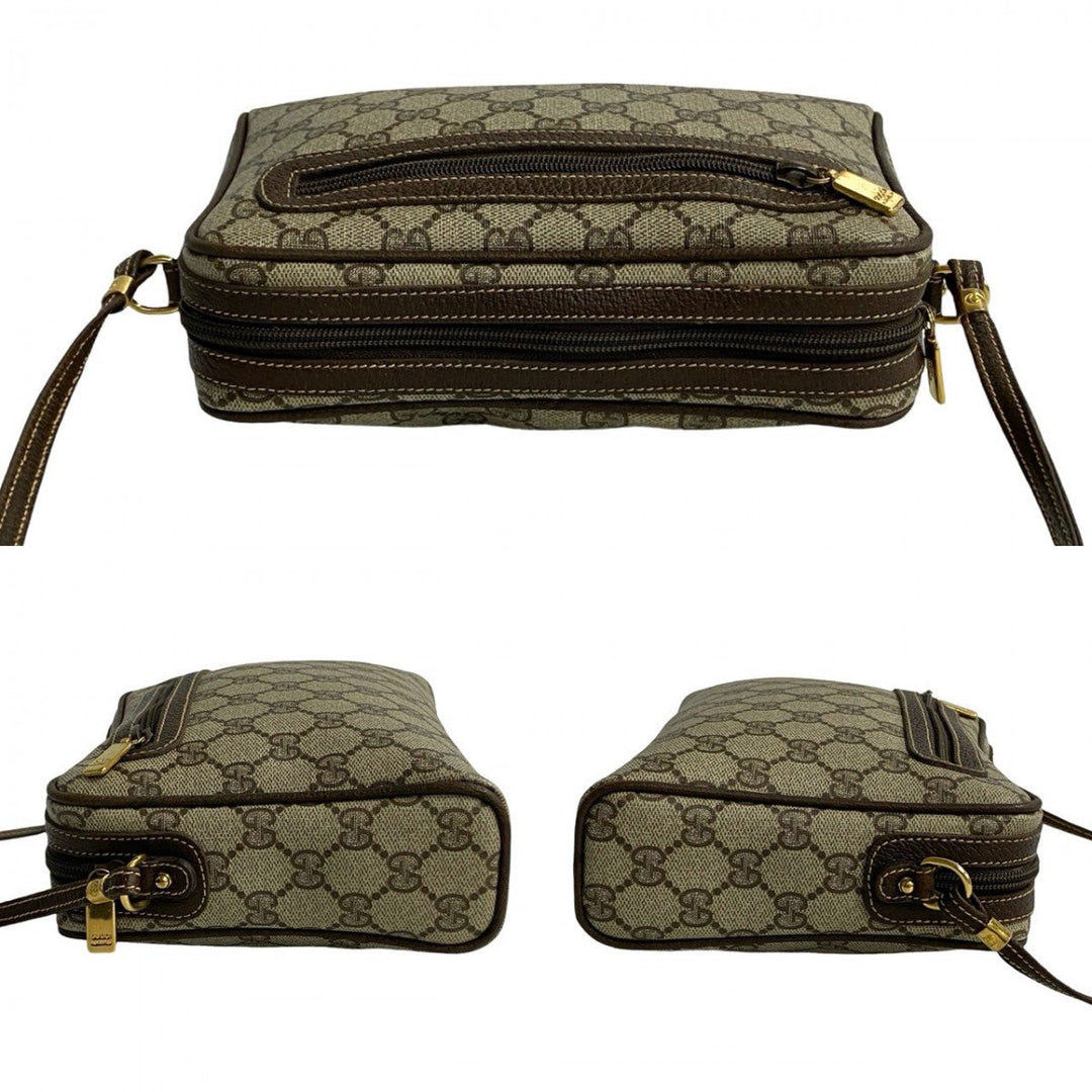 GUCCI Shoulder Bag leather Brown Old Gucci