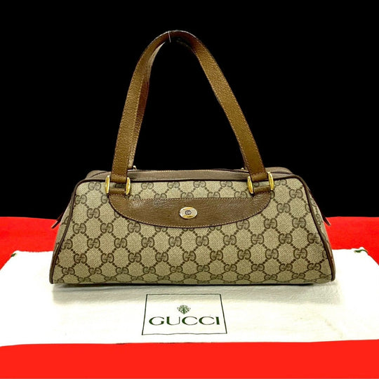 GUCCI Handbag leather Brown