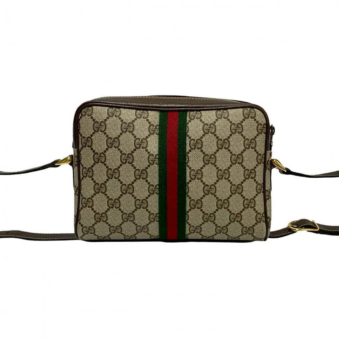 GUCCI Shoulder Bag leather Brown Sherry line