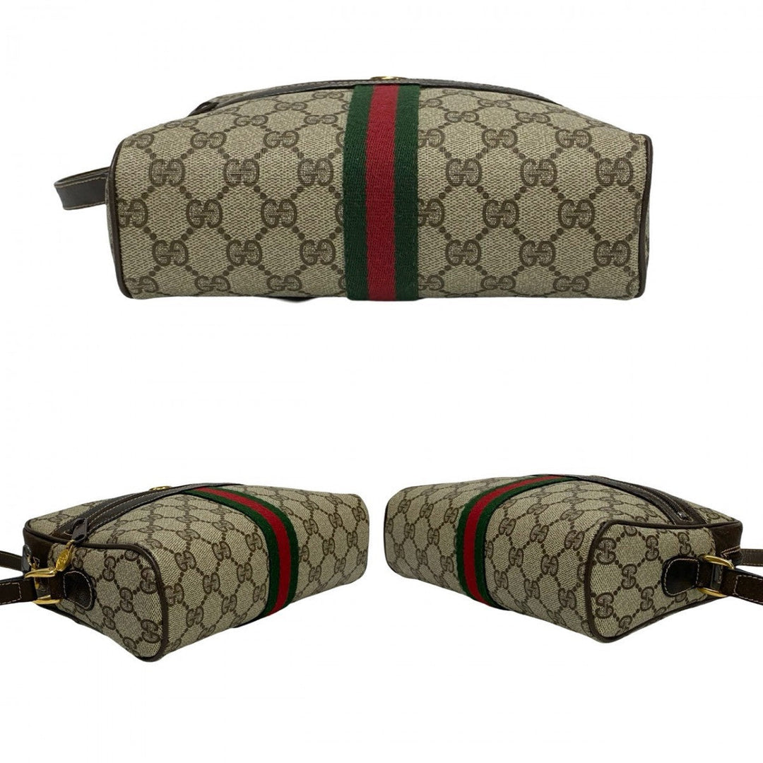 GUCCI Shoulder Bag leather Brown Sherry line