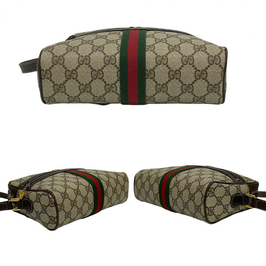 GUCCI Shoulder Bag leather Brown Sherry line