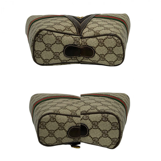 GUCCI Shoulder Bag leather Brown Sherry line