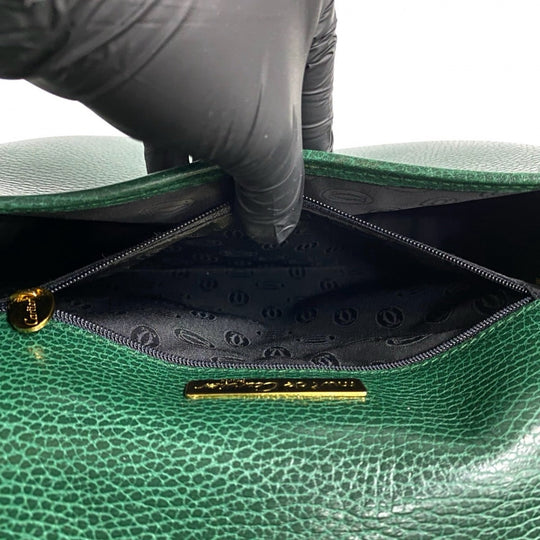 CARTIER Shoulder Bag leather khaki