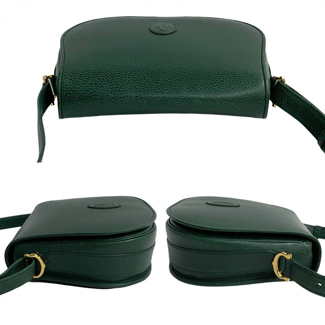 CARTIER Shoulder Bag leather khaki