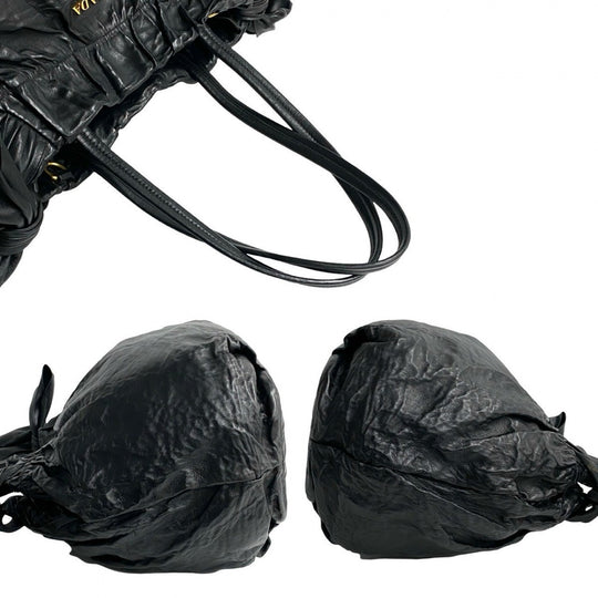 PRADA Shoulder Bag leather black