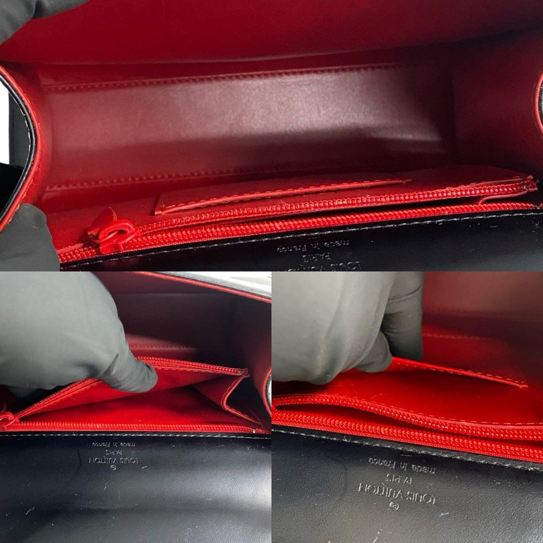 LOUIS VUITTON Handbag leather black Opera Athens