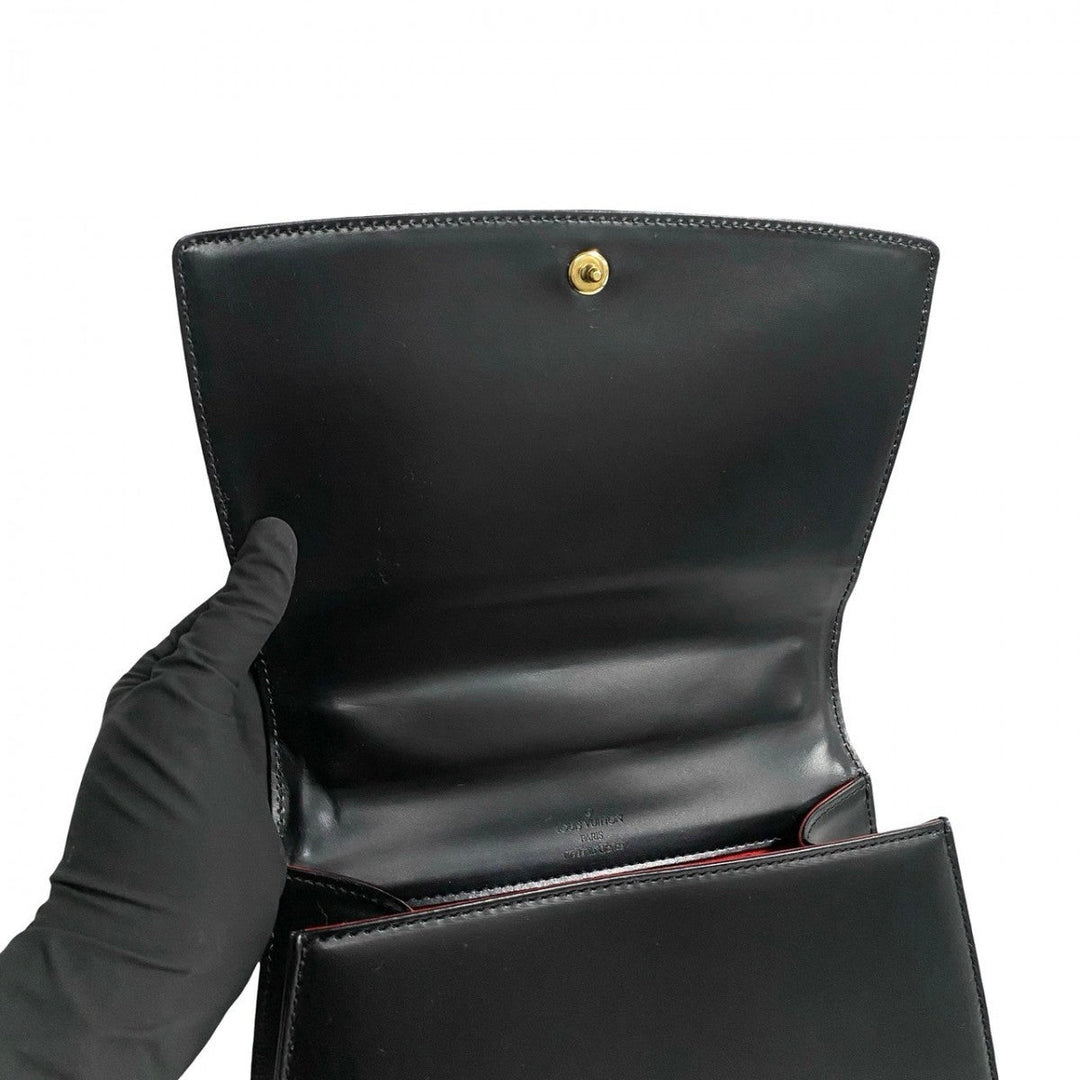LOUIS VUITTON Handbag leather black Opera Athens