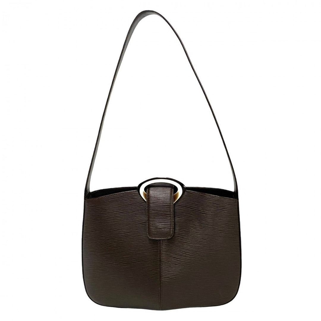 LOUIS VUITTON Shoulder Bag Epi Leather Brown Epi Lebri