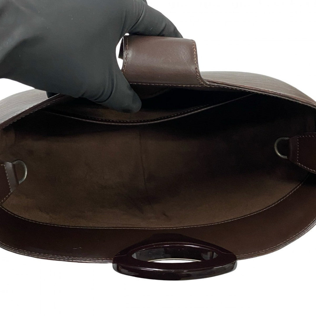 LOUIS VUITTON Shoulder Bag Epi Leather Brown Epi Lebri