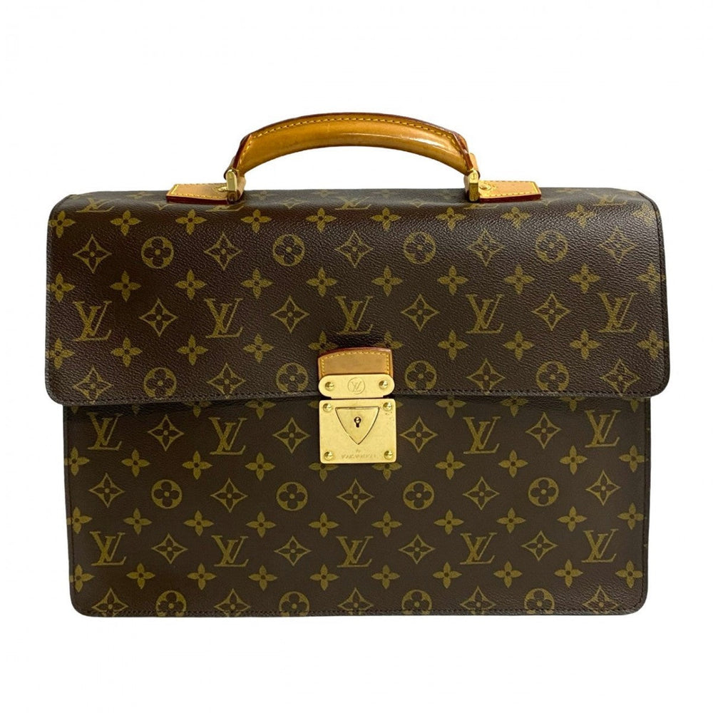 LOUIS VUITTON Business bag leather Brown Monogram Laguito