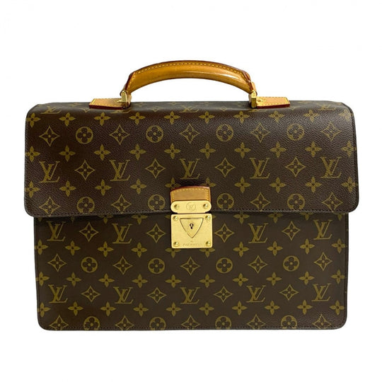 LOUIS VUITTON Business bag leather Brown Monogram Laguito