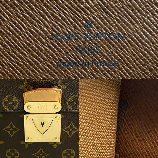 LOUIS VUITTON Business bag leather Brown Monogram Laguito