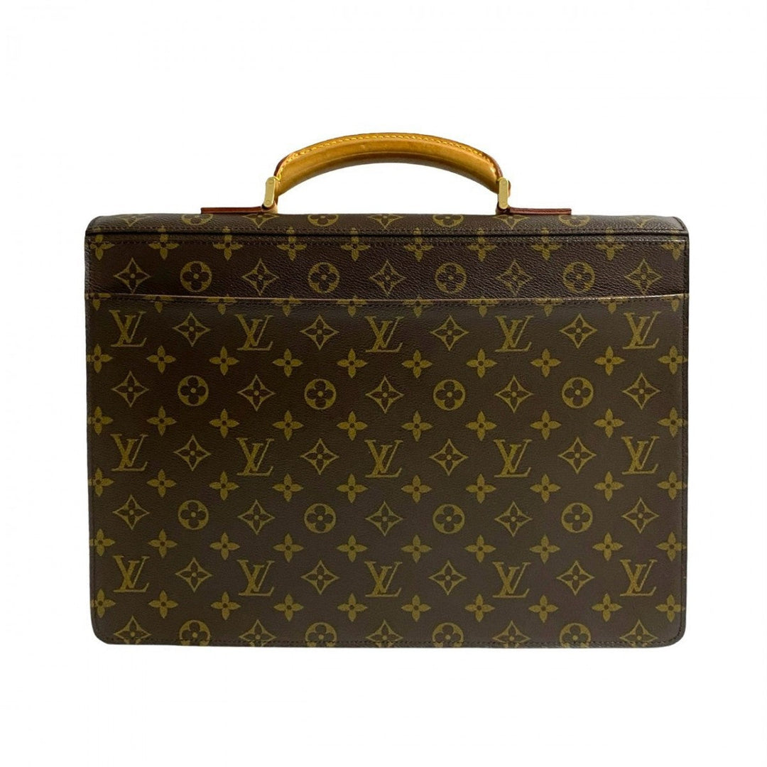 LOUIS VUITTON Business bag leather Brown Monogram Laguito