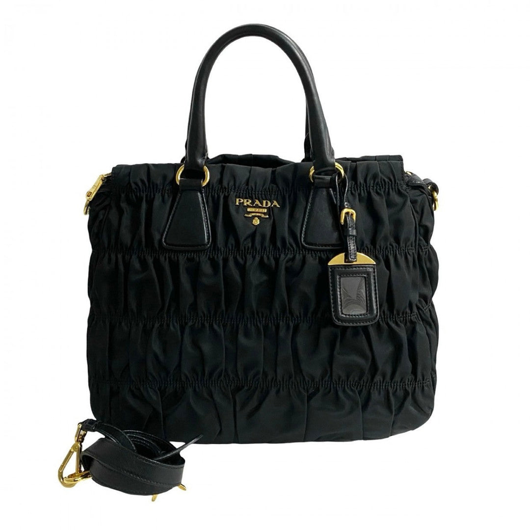 PRADA Shoulder Bag leather black
