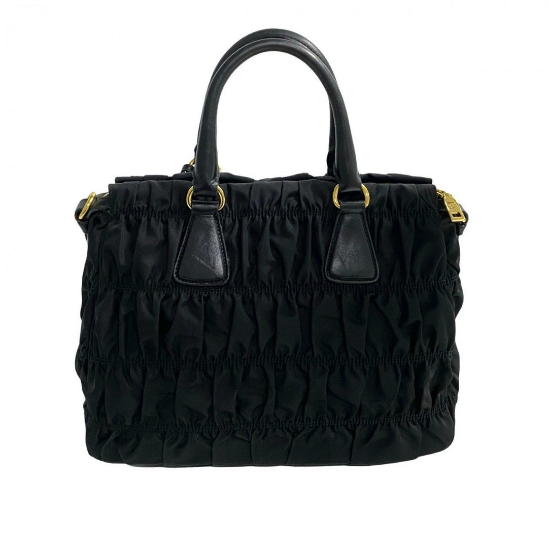 PRADA Shoulder Bag leather black