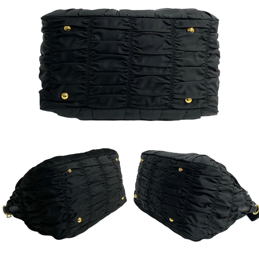PRADA Shoulder Bag leather black