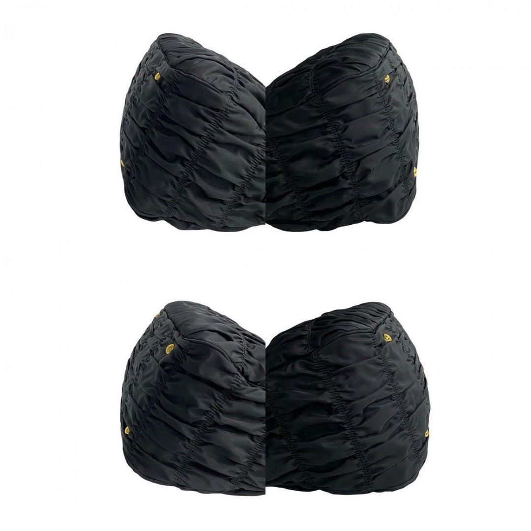 PRADA Shoulder Bag leather black