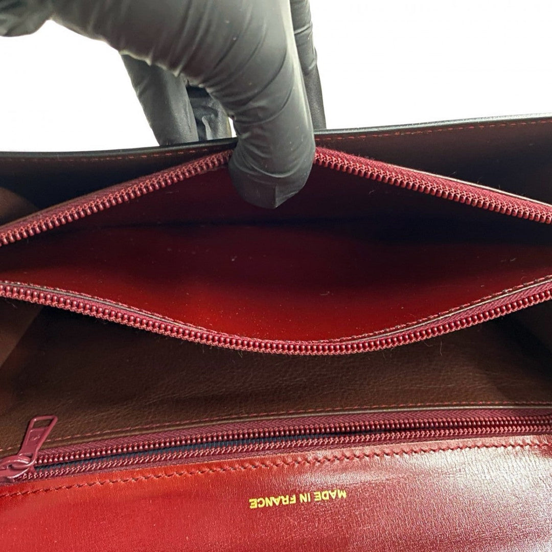 CELINE Handbag leather wine-red