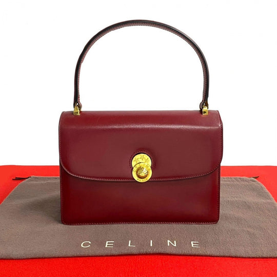 CELINE Handbag leather wine-red