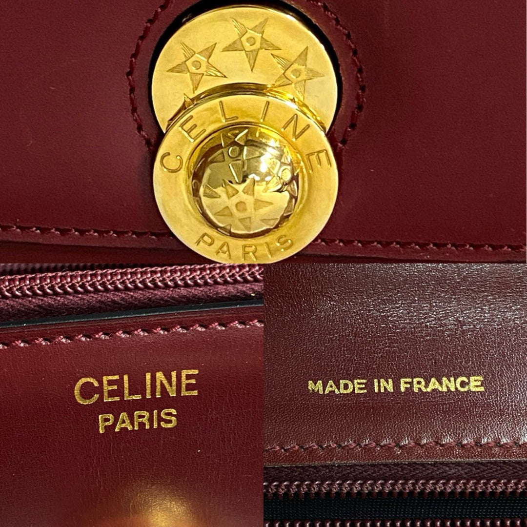 CELINE Handbag leather wine-red
