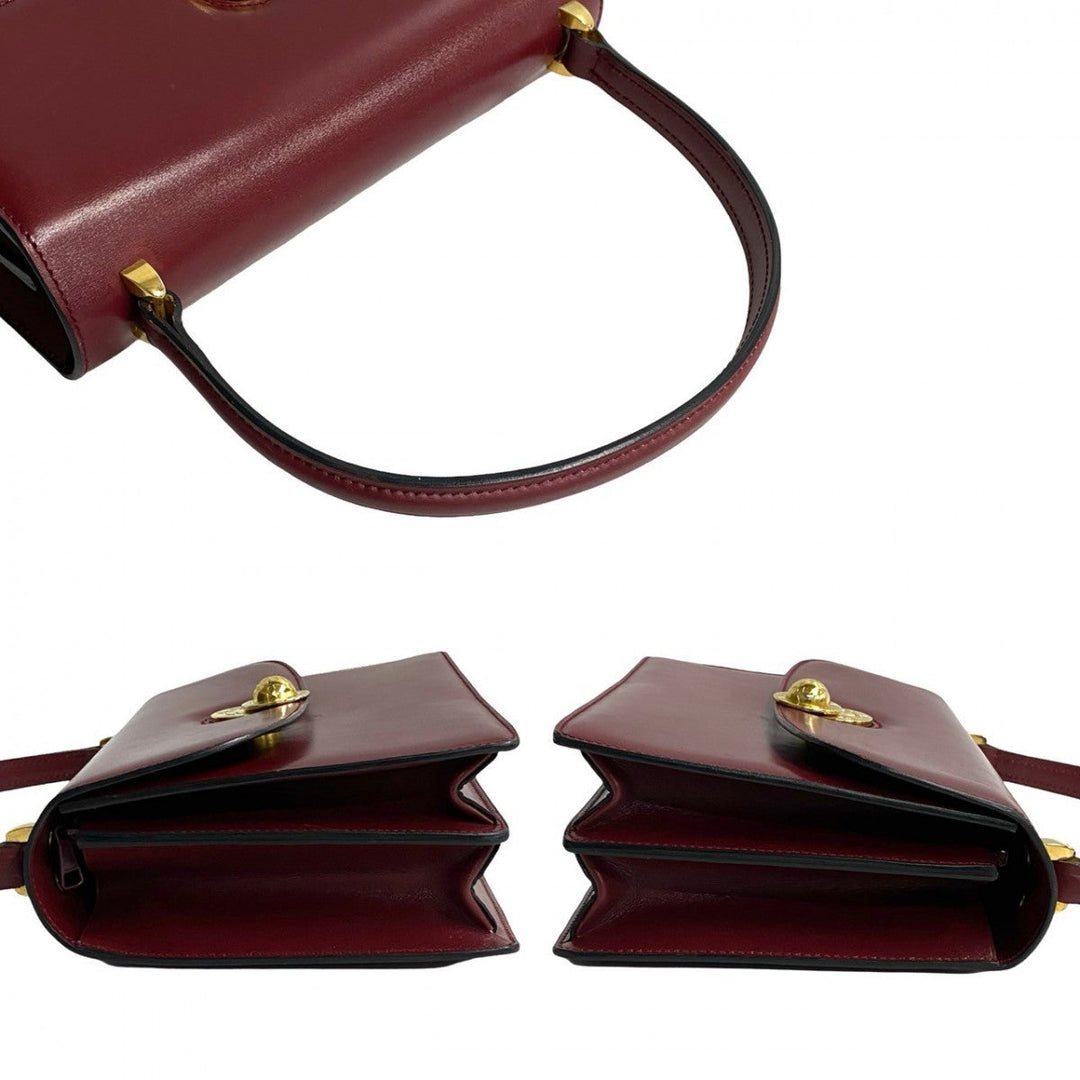 CELINE Handbag leather wine-red