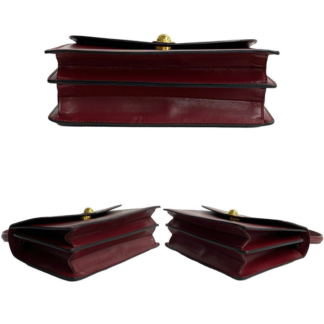 CELINE Handbag leather wine-red