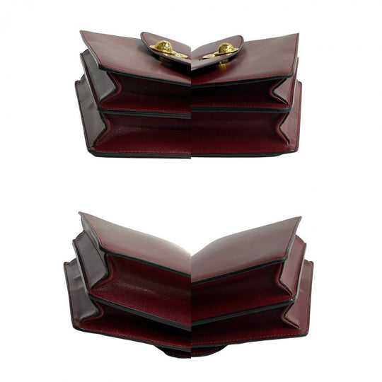 CELINE Handbag leather wine-red