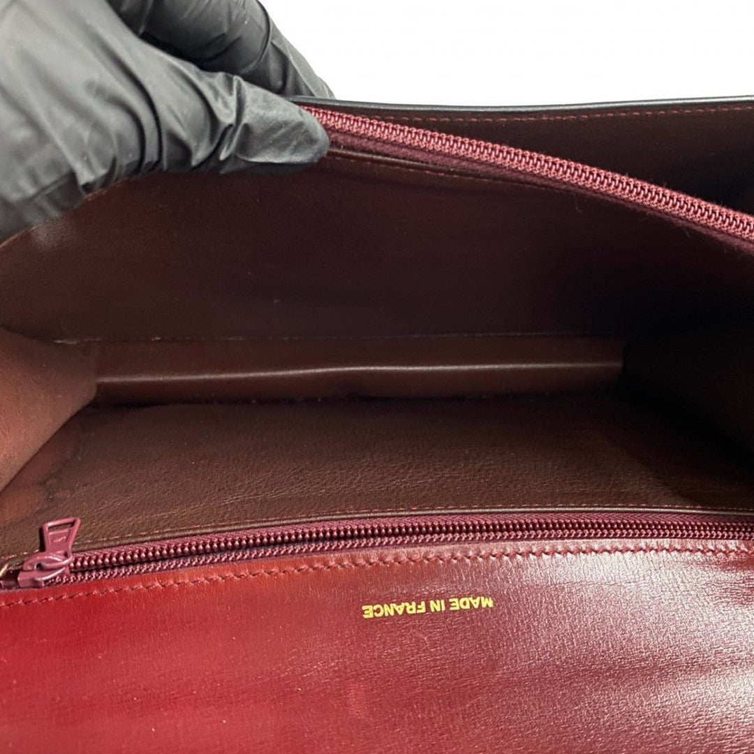 CELINE Handbag leather wine-red