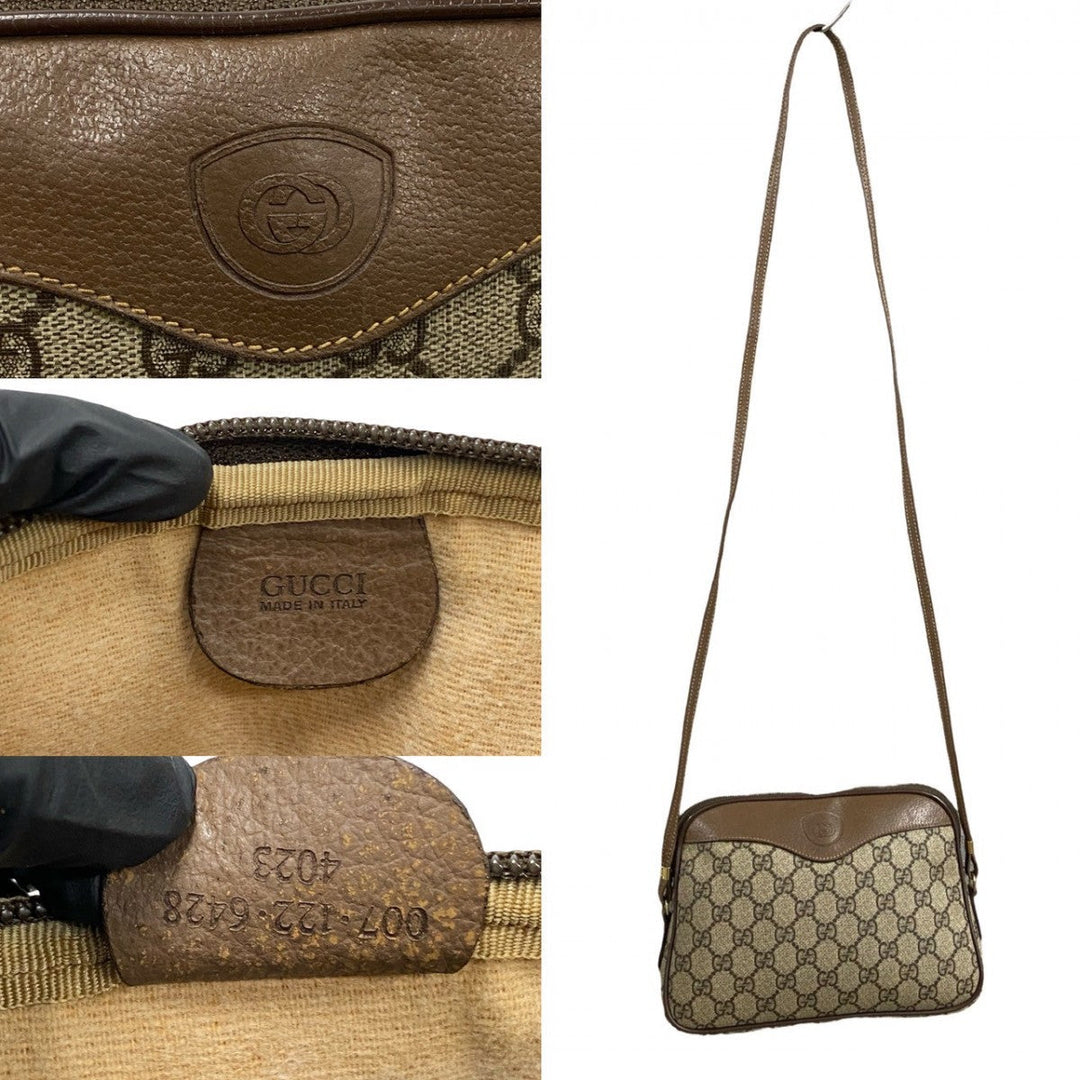 GUCCI Shoulder Bag leather Brown