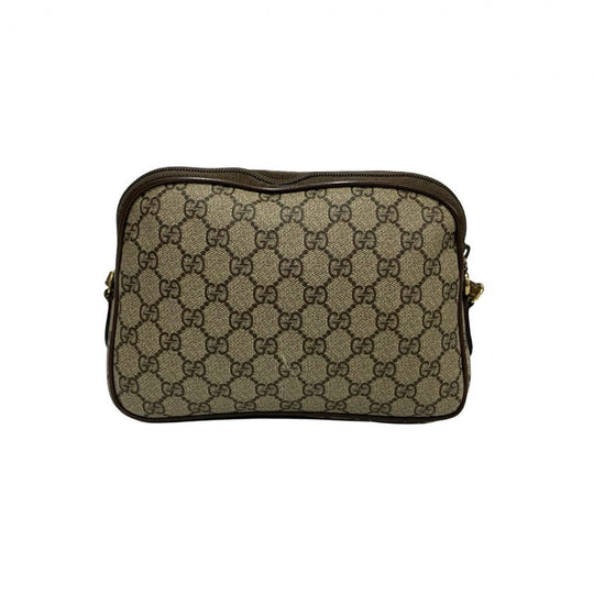 GUCCI Shoulder Bag leather Brown