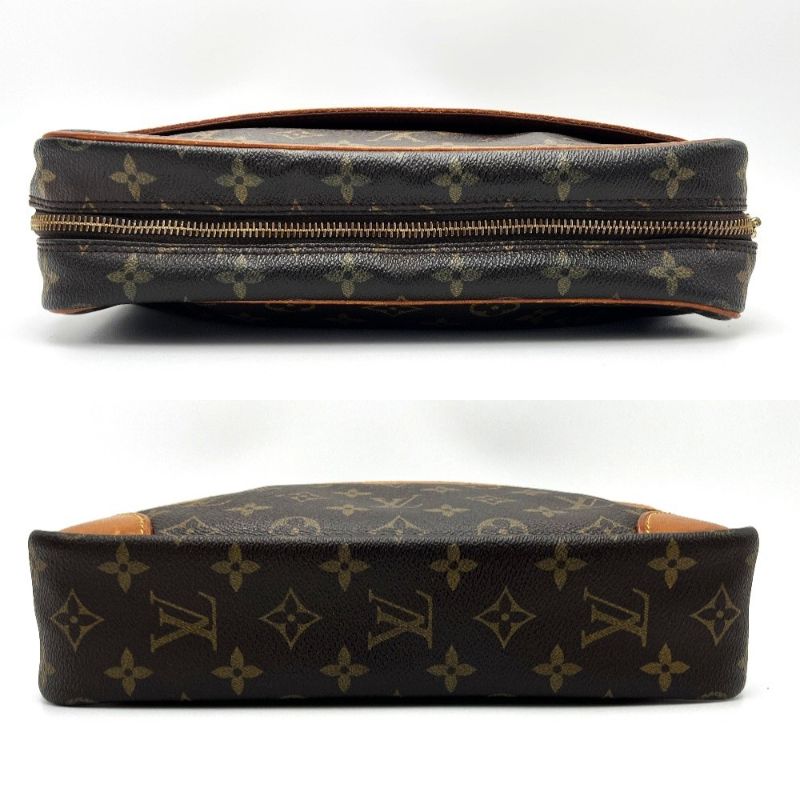 LOUIS VUITTON business bag M51845 Monogram canvas Brown Compiegne 28 Used Authentic