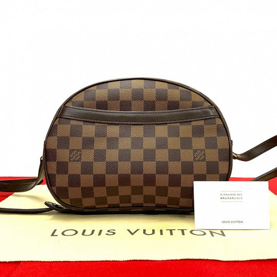 LOUIS VUITTON Shoulder Bag leather Brown Damier Blois