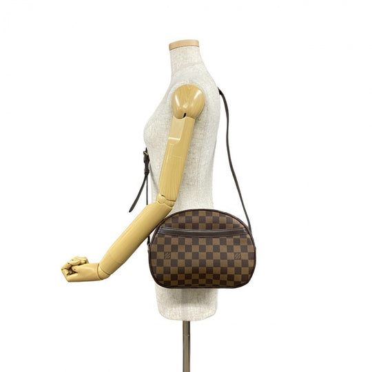 LOUIS VUITTON Shoulder Bag leather Brown Damier Blois