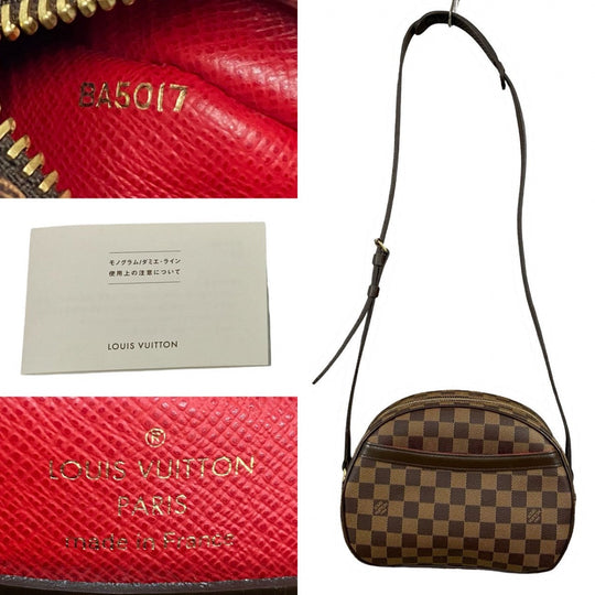 LOUIS VUITTON Shoulder Bag leather Brown Damier Blois