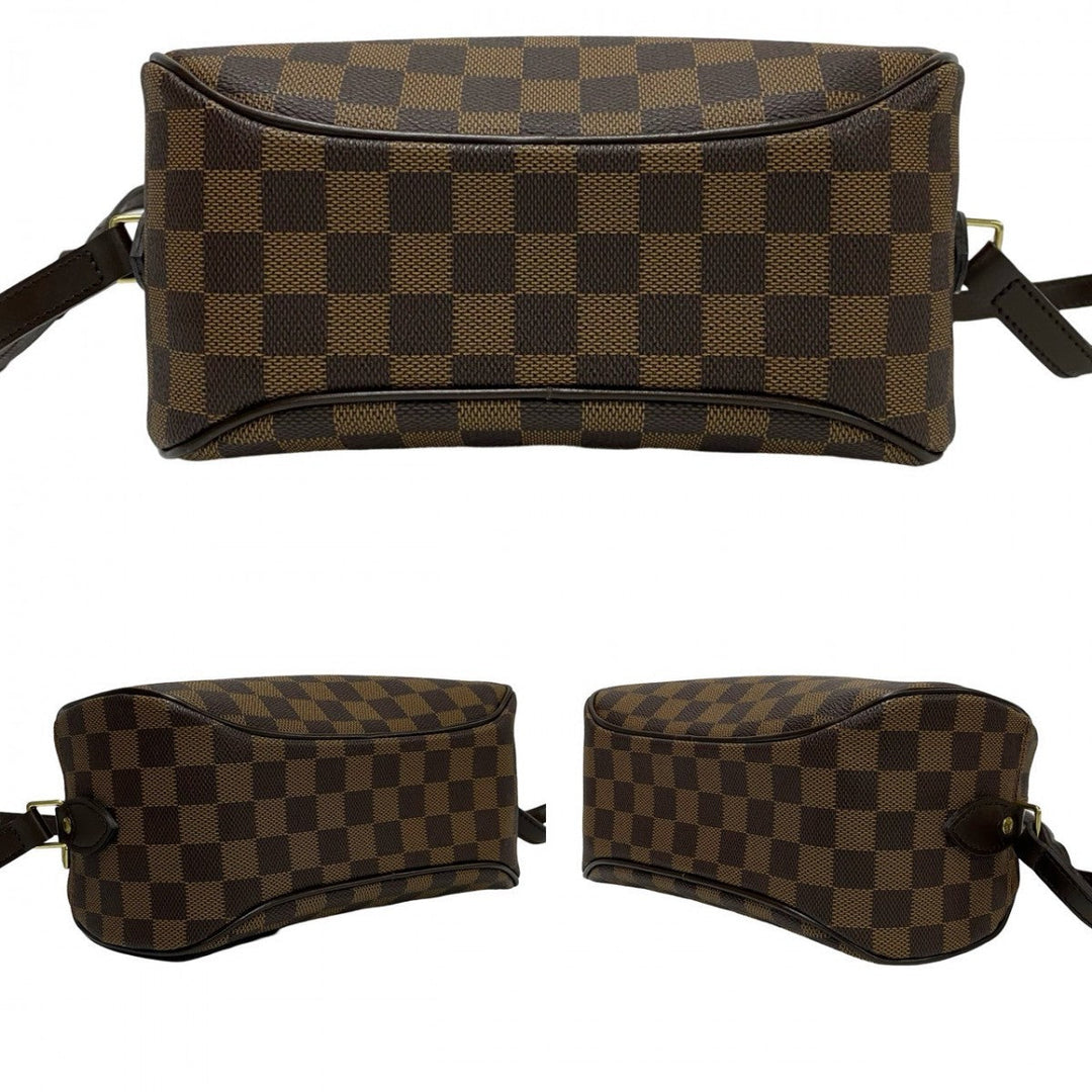 LOUIS VUITTON Shoulder Bag leather Brown Damier Blois
