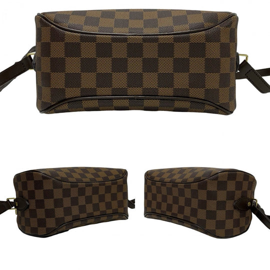LOUIS VUITTON Shoulder Bag leather Brown Damier Blois