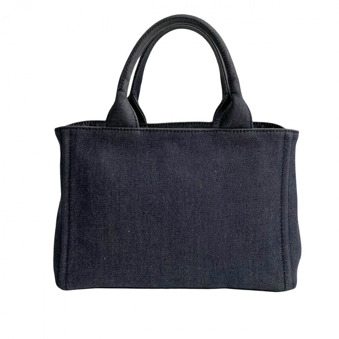PRADA Shoulder Bag denim Navy Canapa Robot