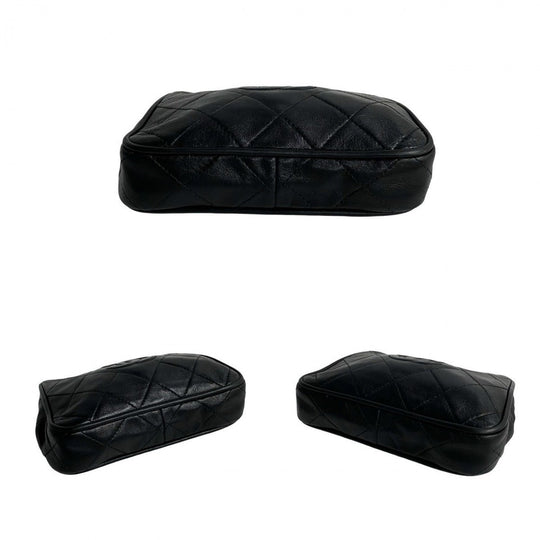 CHANEL Shoulder Bag lambskin black Matrasse