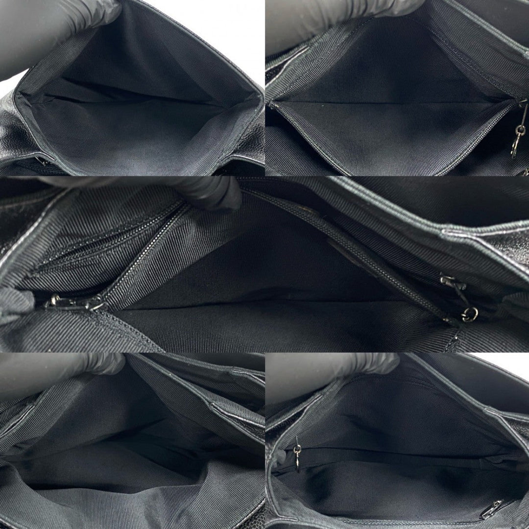 CHANEL Backpack Matt caviar skin black